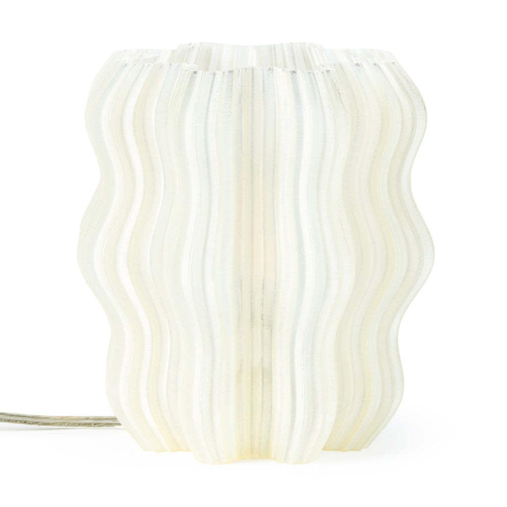 Mini Wavy Recycled Plastic Table Lamp