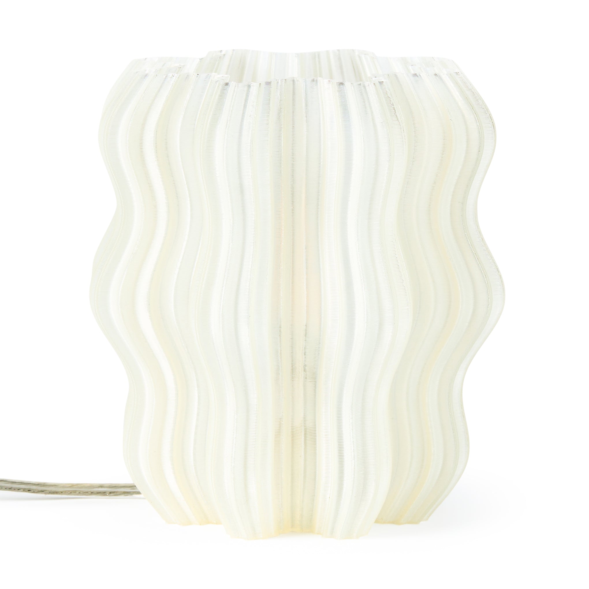 Mini Wavy Recycled Plastic Table Lamp