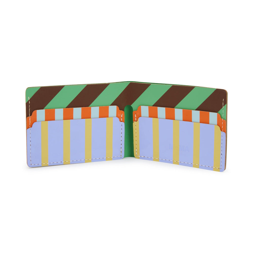 Dusen Dusen Recycled Leather Billfold Wallet - Stripe