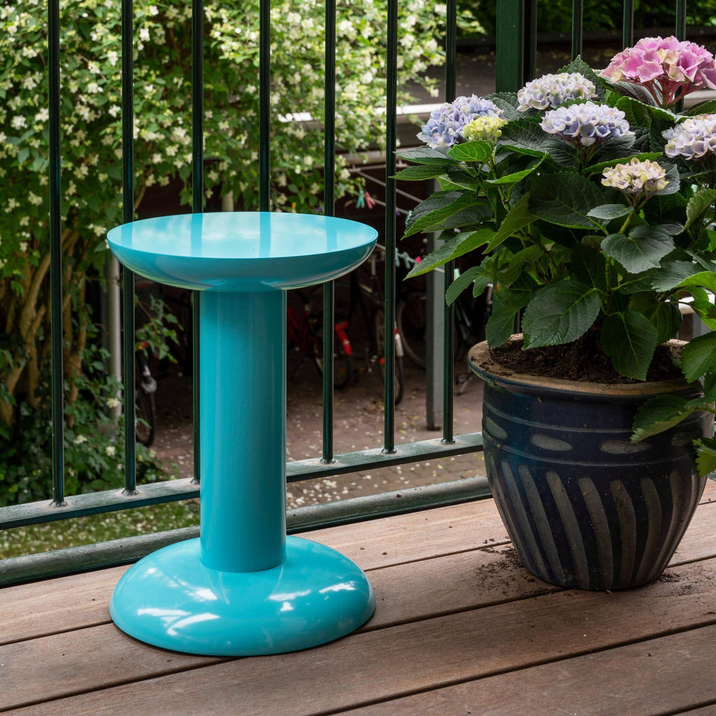Raawii Recycled Aluminum Thing Stool by George Sowden - Turquoise
