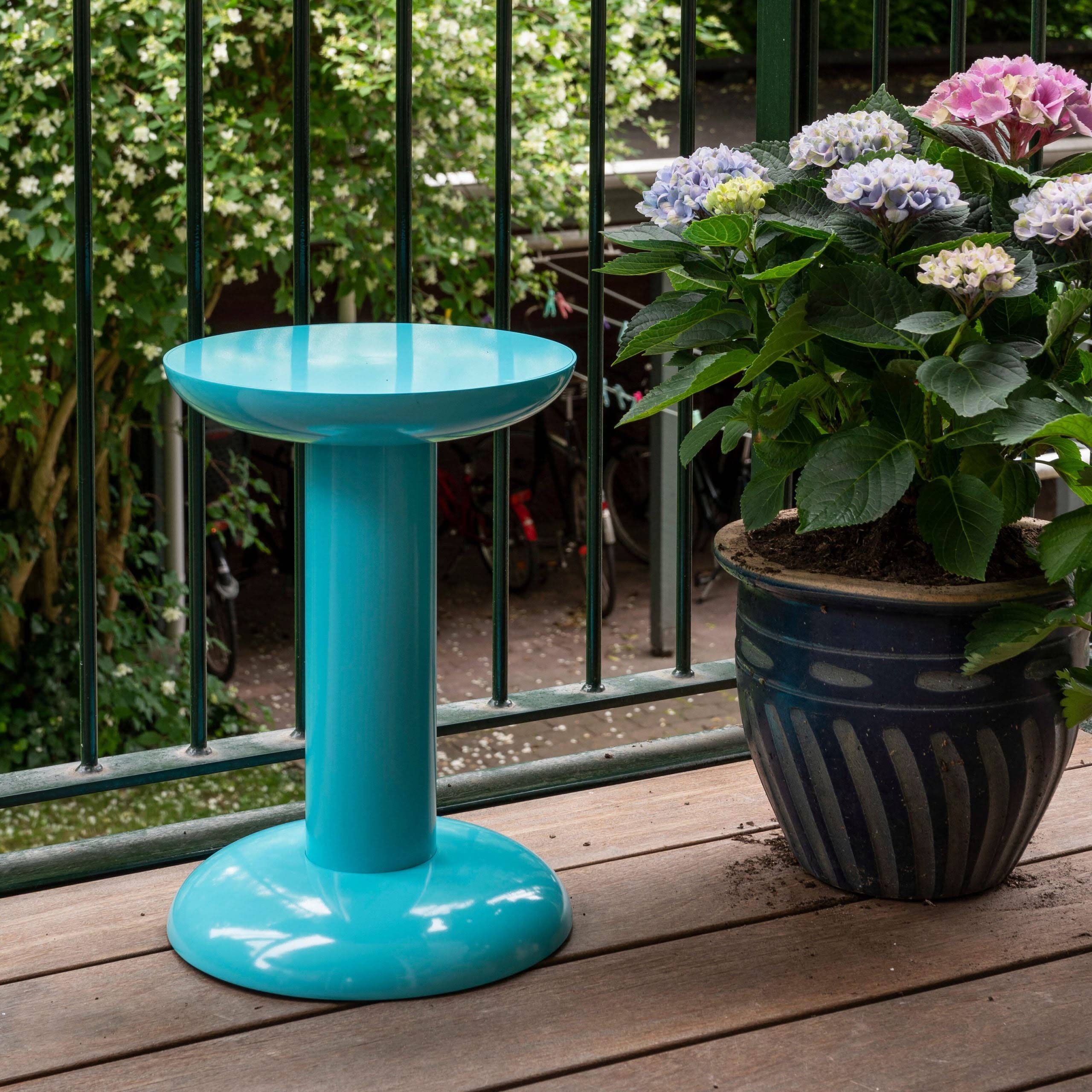 Raawii Recycled Aluminum Thing Stool by George Sowden - Turquoise