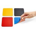 Dual-Sided Recycled Leather Coasters – Set of 4 - Square