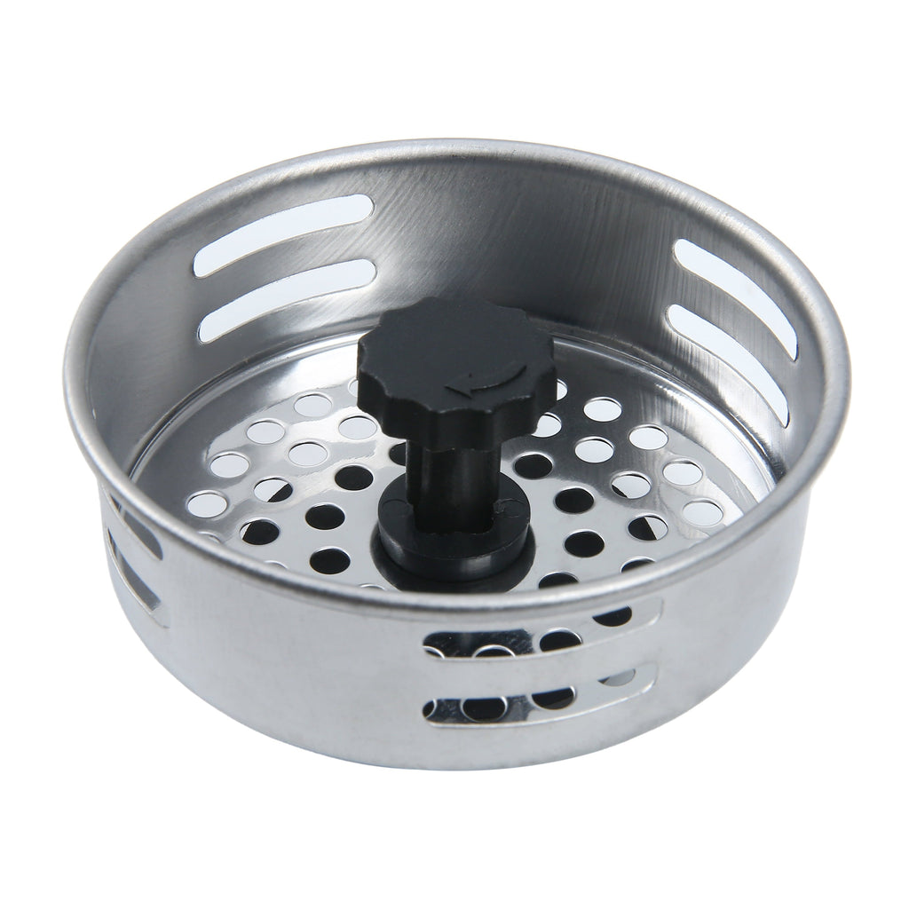 Stainless Steel Kitchen Sink Strainer and Drain Catcher with Rubber Stopper