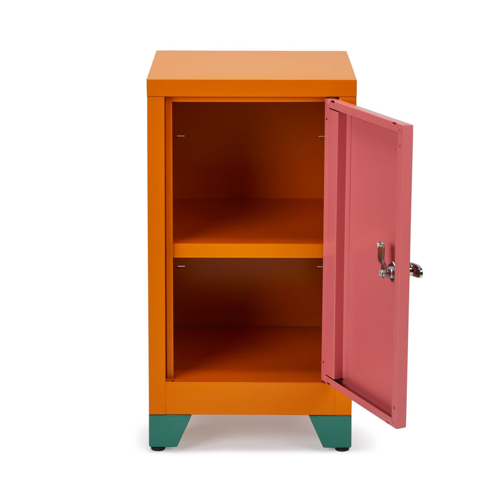 Metal Locker &amp; Side Table - Pink