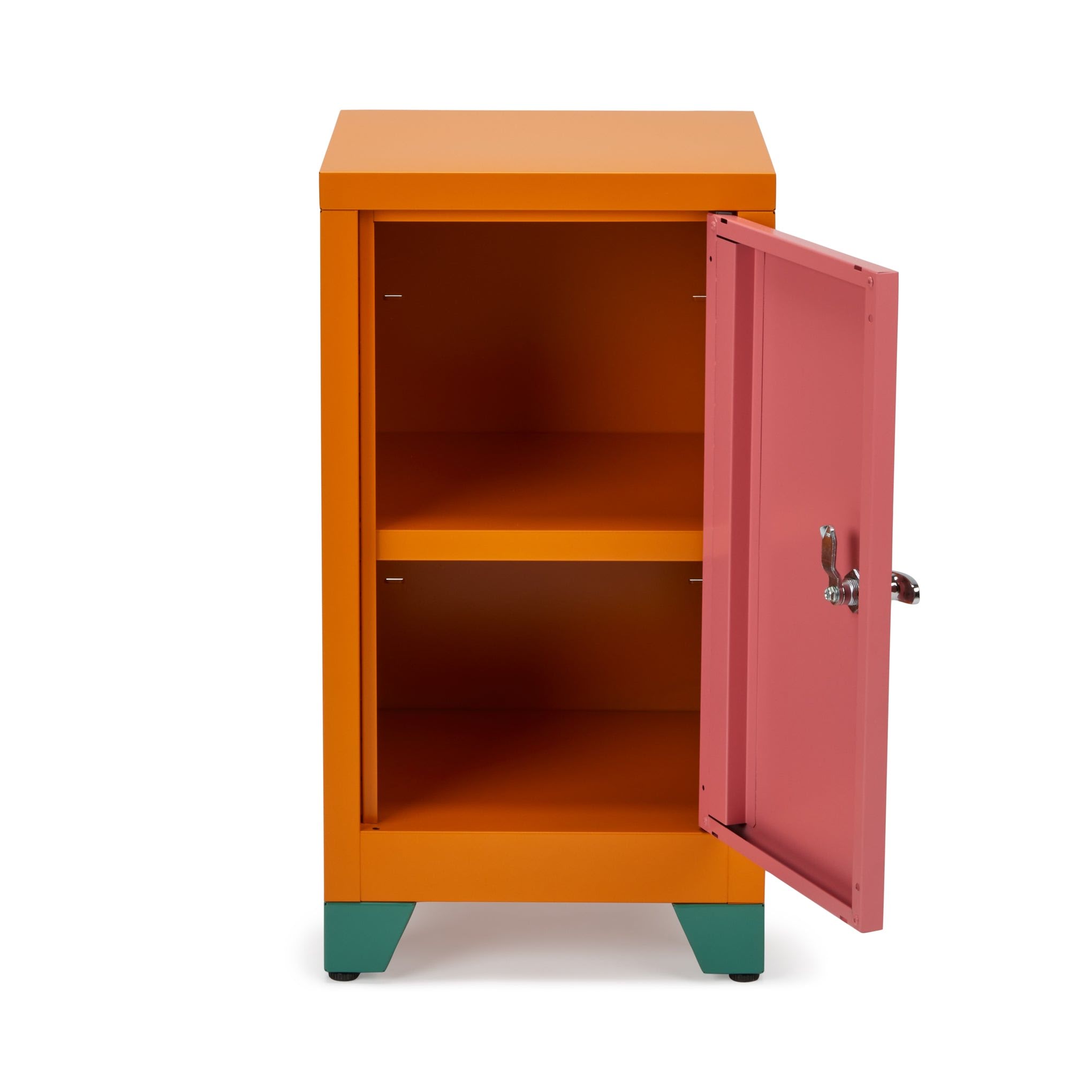 Metal Locker &amp; Side Table - Pink