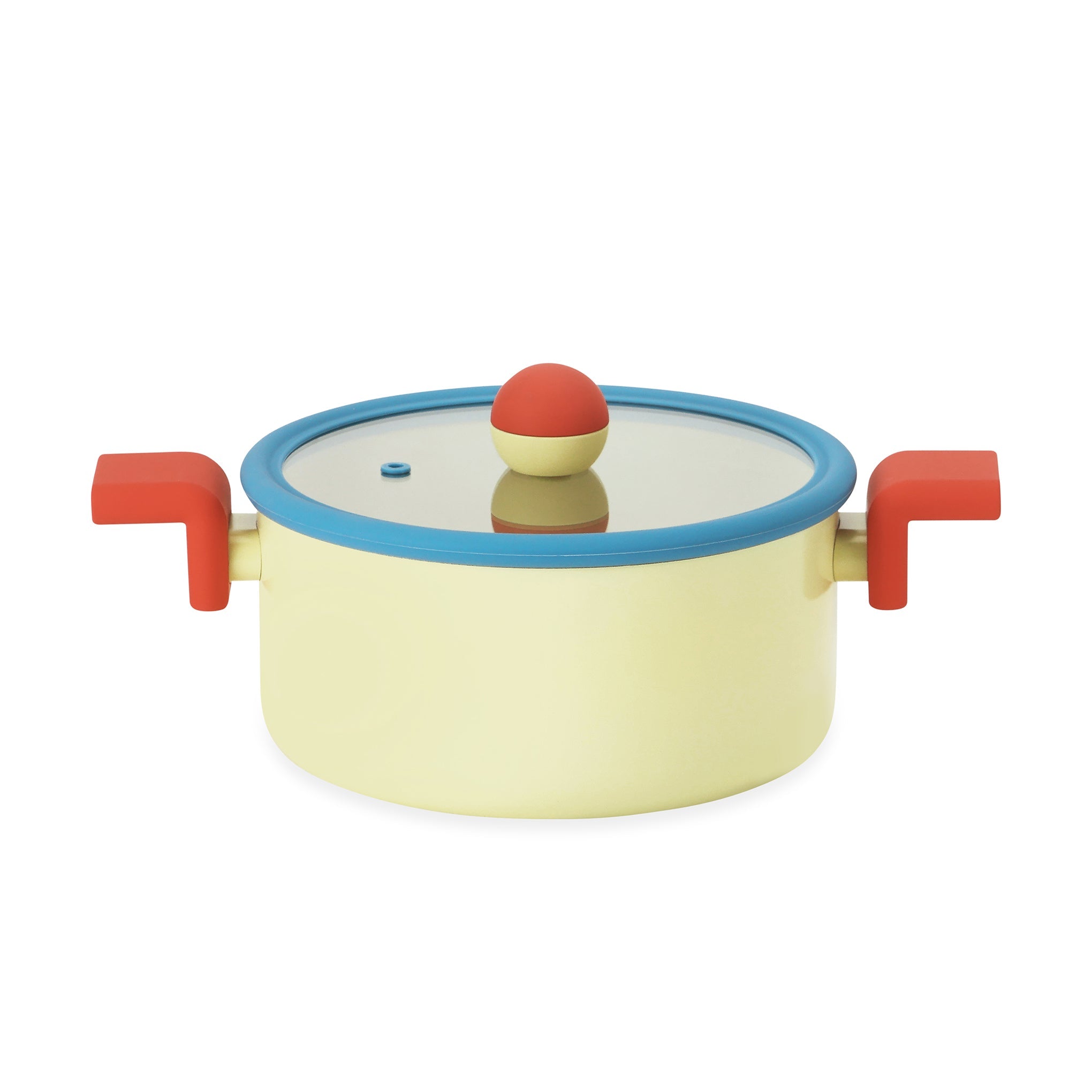 Geometric Non-Stick Cookware - Yellow/ Blue