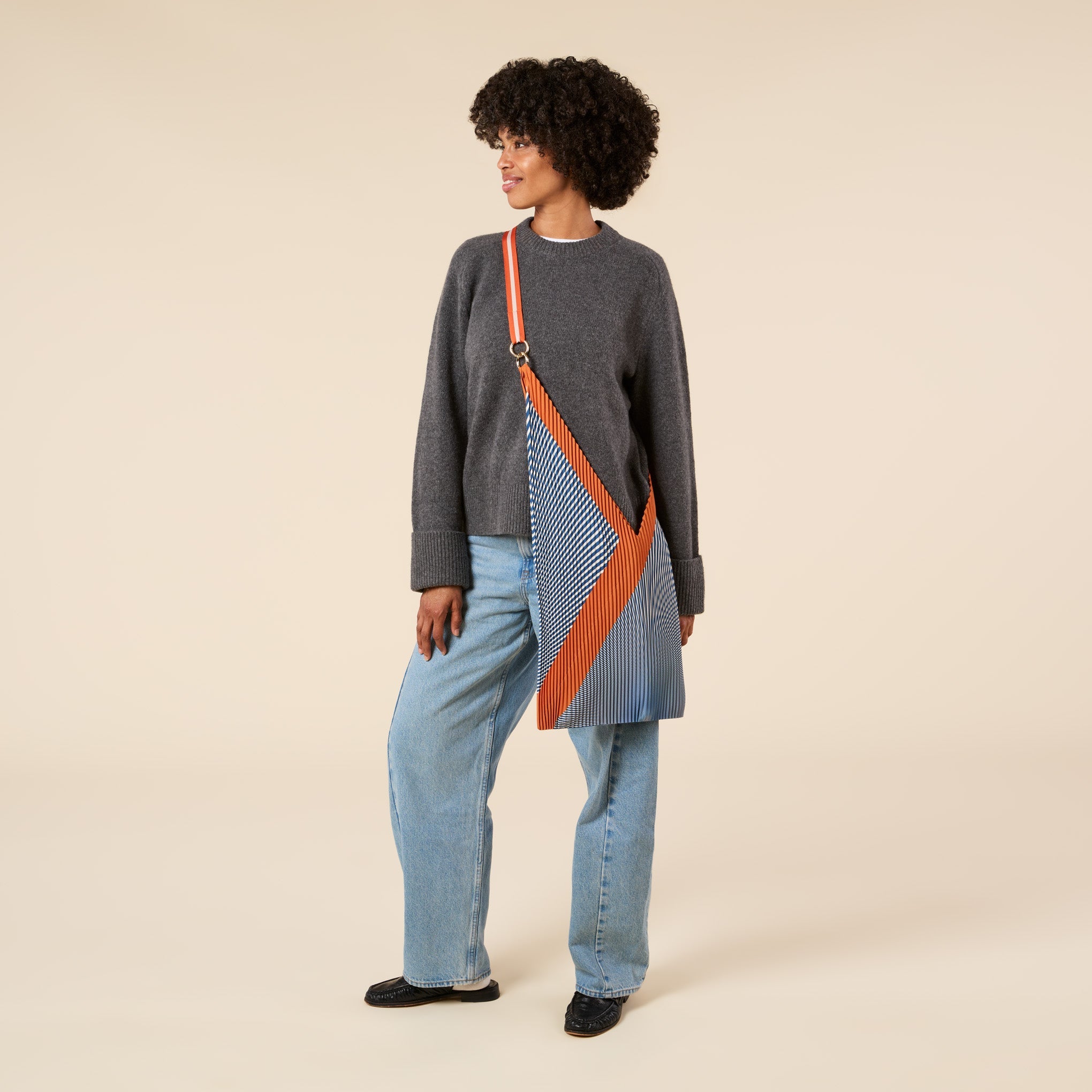 Pleated Recycled Polyester Y Bag - Anna Rust