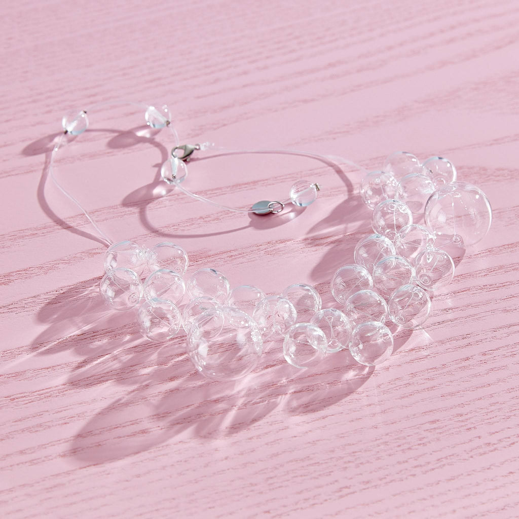 Glass Bubble Necklace - Transparent