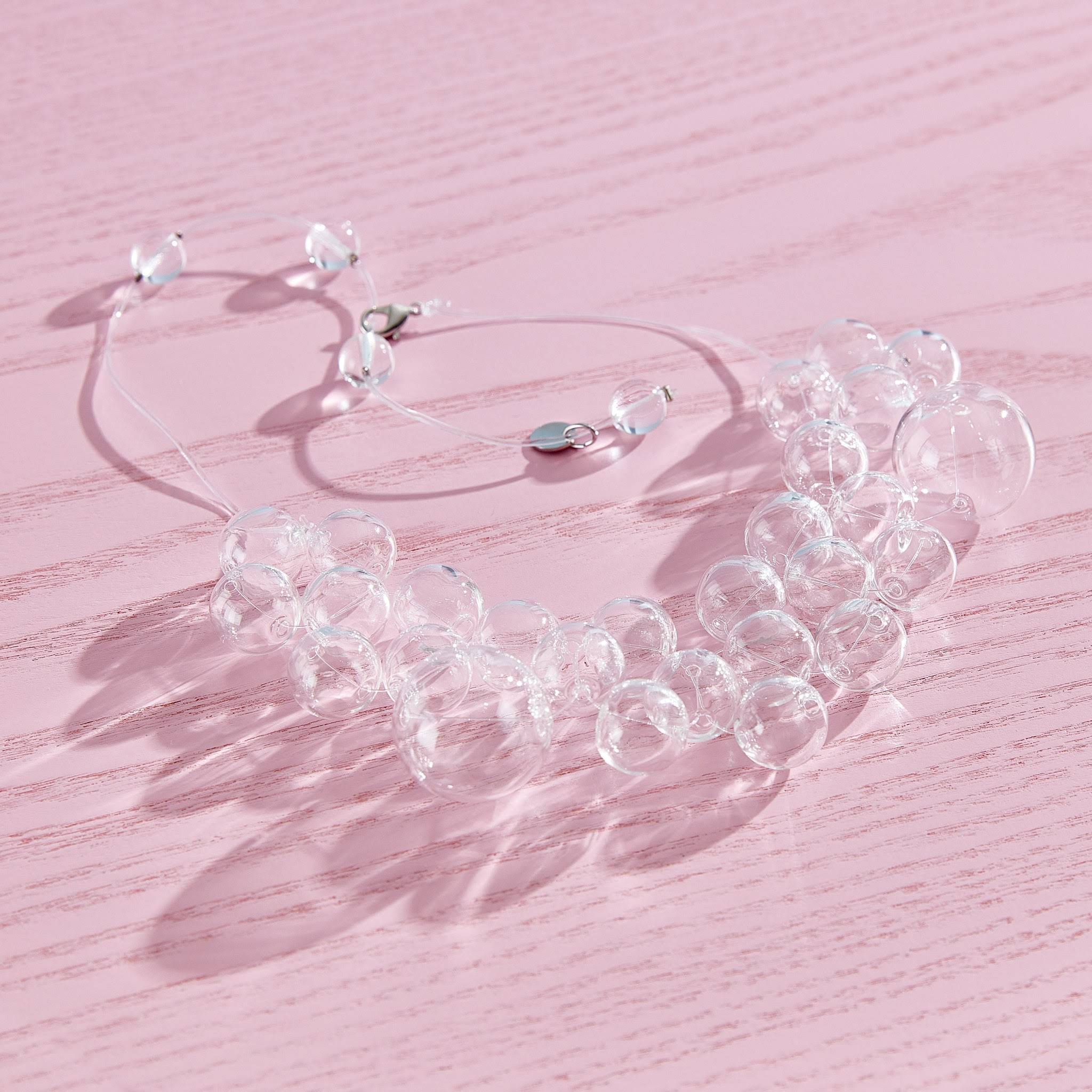 Glass Bubble Necklace - Transparent
