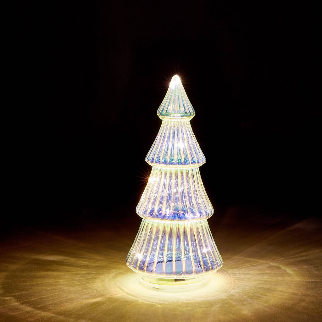 MoMA LED Glass Lighted Tree- Large - White Tiered