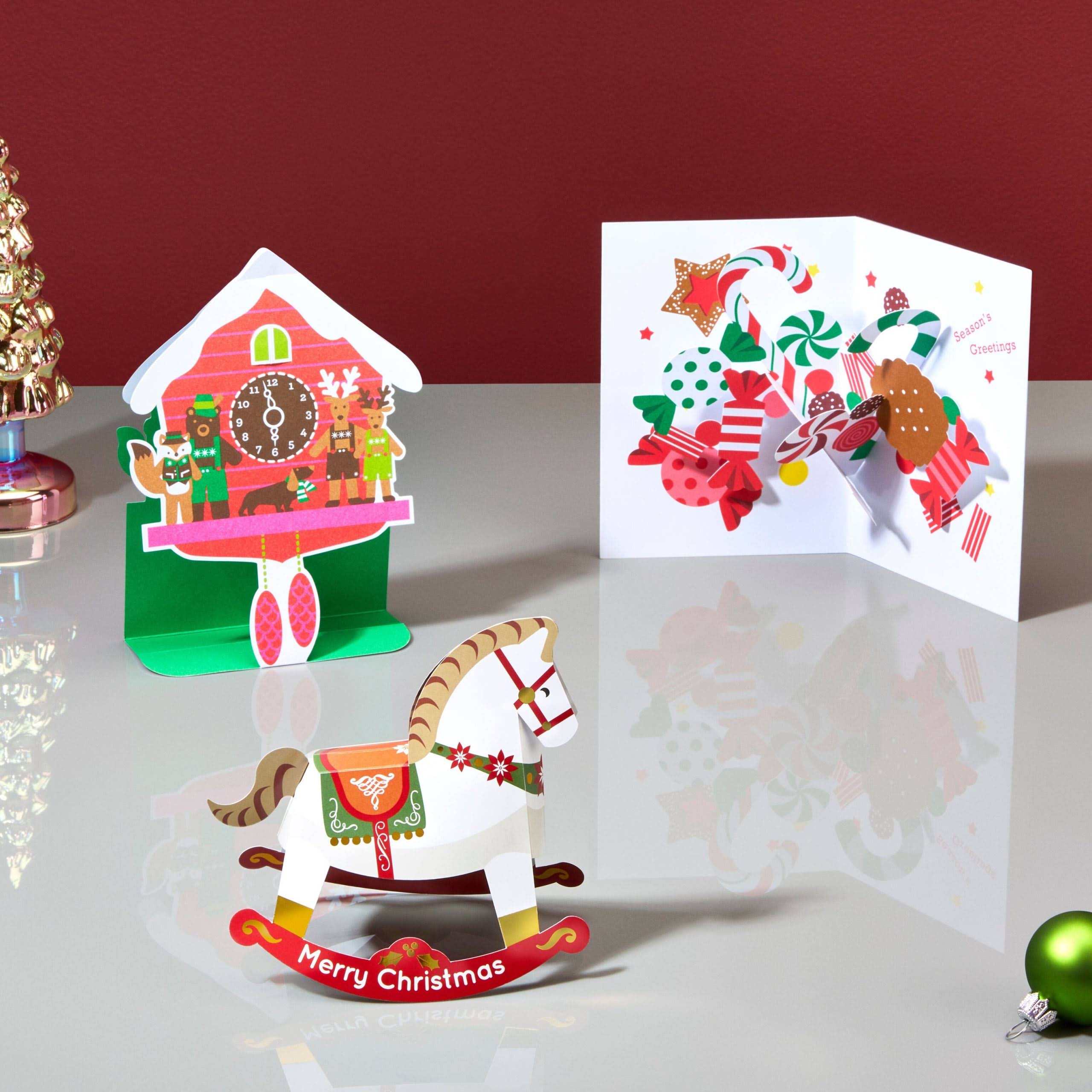 Holiday Cuckoo Clock Pop-Up Cards - Set of 8
