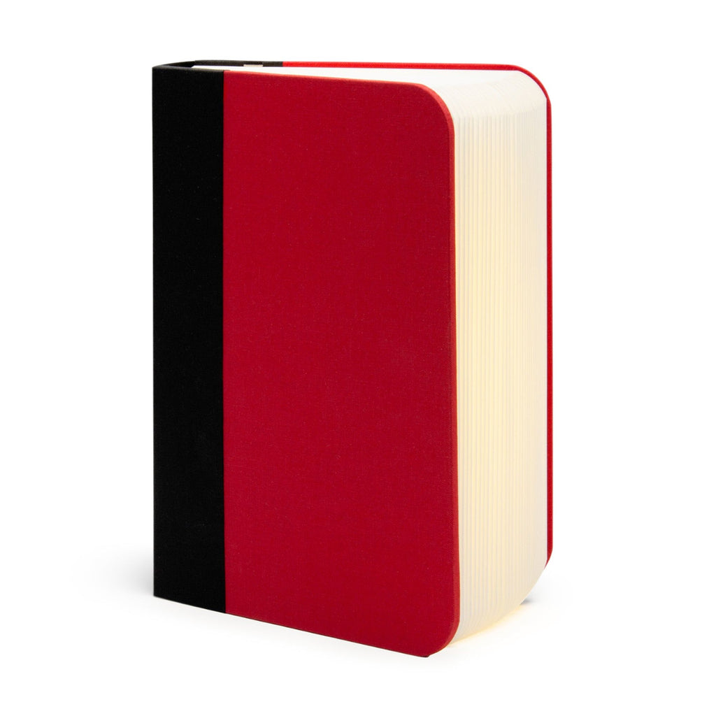 Lumio Book Lamp - Black/ Red