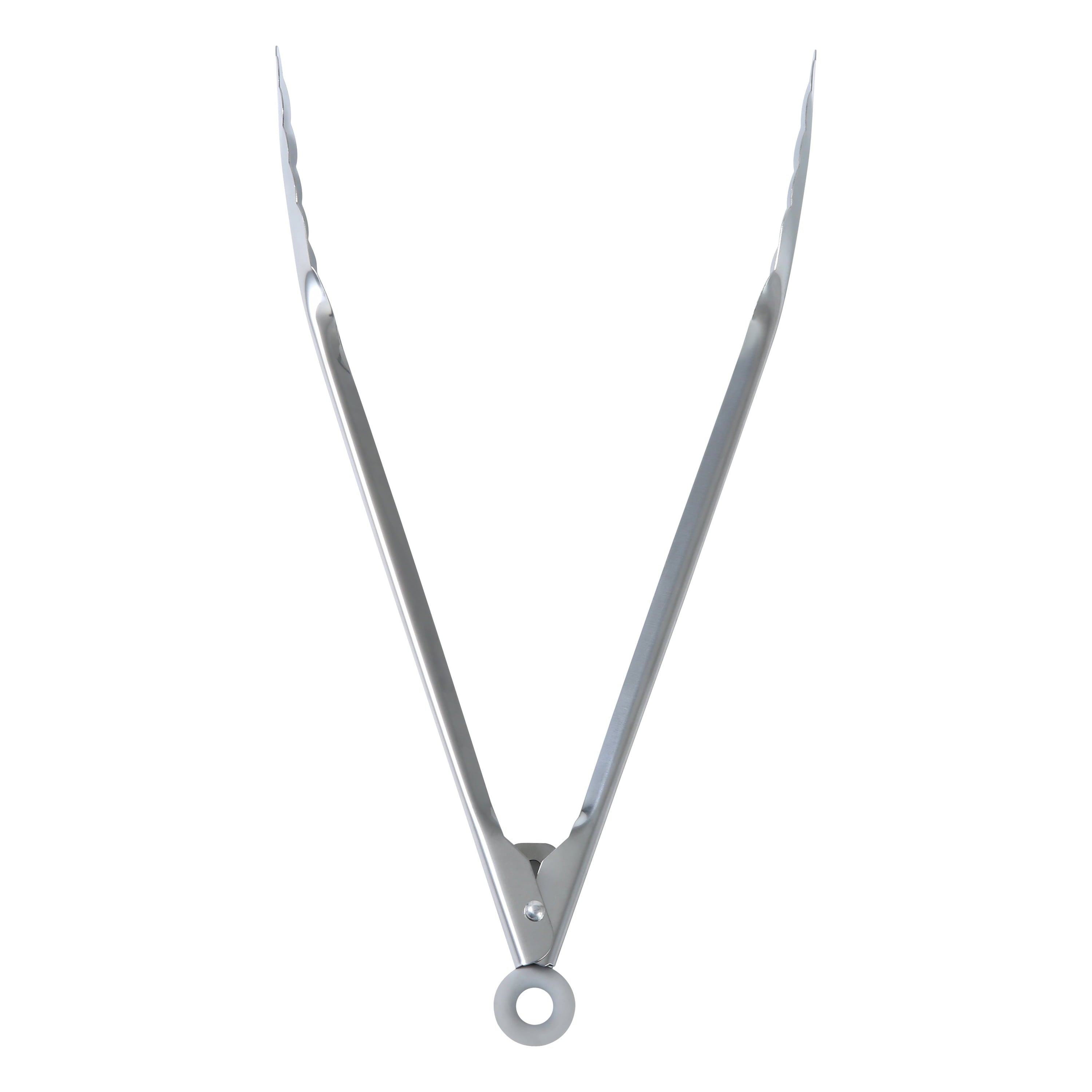 12 Inch Stainless Steel Locking Cooking Tongs with Lock Function - Silver