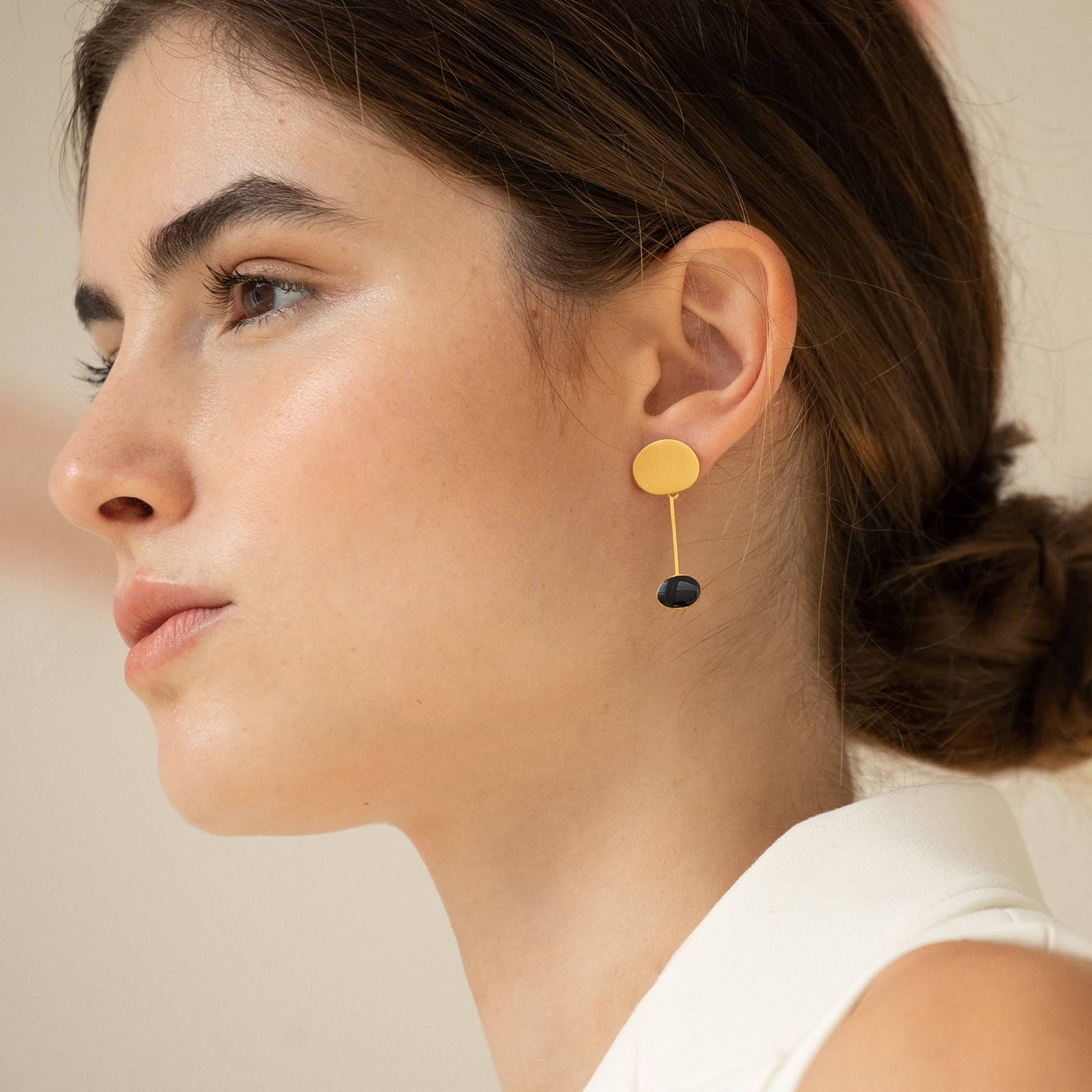 Joan Mir?? Gold-Plated Dot Drop Earrings