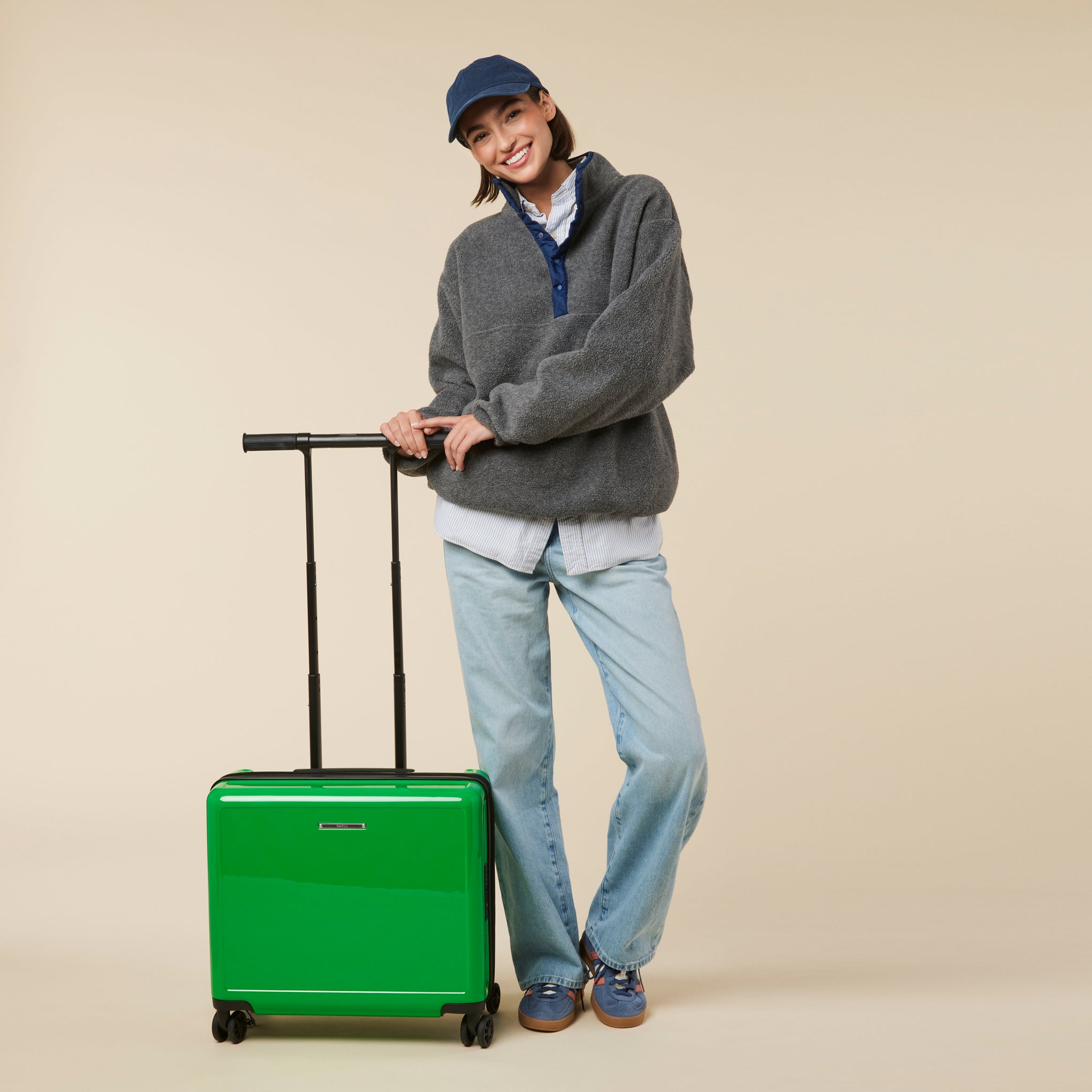Square Expandable Suitcase with TT Handle - Carry-On