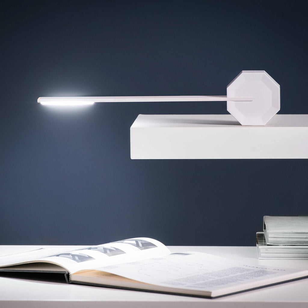Octagon Portable Desk Light - Walnut