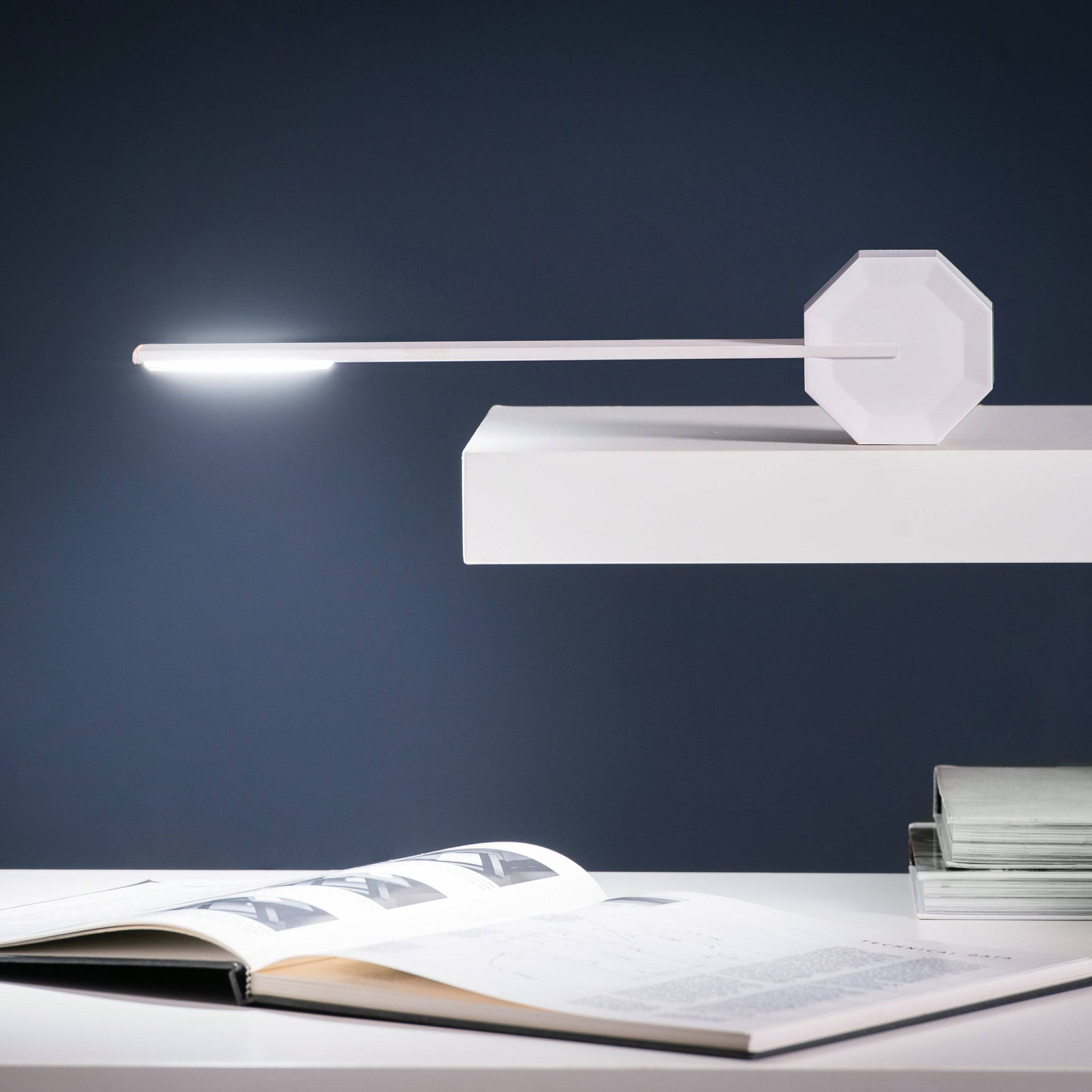 Octagon Portable Desk Light - Walnut