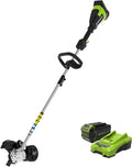 Greenworks 40V Brushless Edger 8", 4.0Ah Battery &amp; Charger Included, Lightweight &amp; Quiet