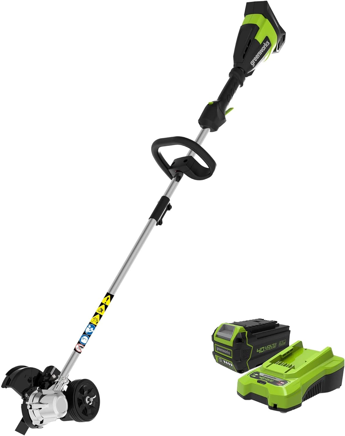 Greenworks 40V Brushless Edger 8", 4.0Ah Battery &amp; Charger Included, Lightweight &amp; Quiet