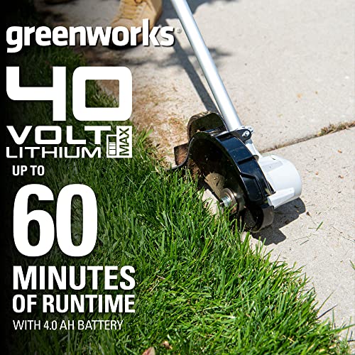 Greenworks 40V Brushless Edger 8", 4.0Ah Battery &amp; Charger Included, Lightweight &amp; Quiet