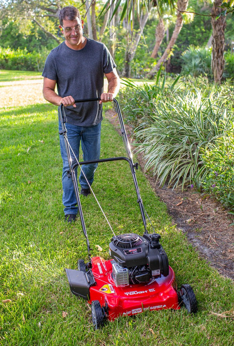 Hyper Tough 20" Gas Push Lawn Mower with 125cc Briggs &amp; Stratton Engine, Prime N Pull Start, 5-Position Height Adjustment