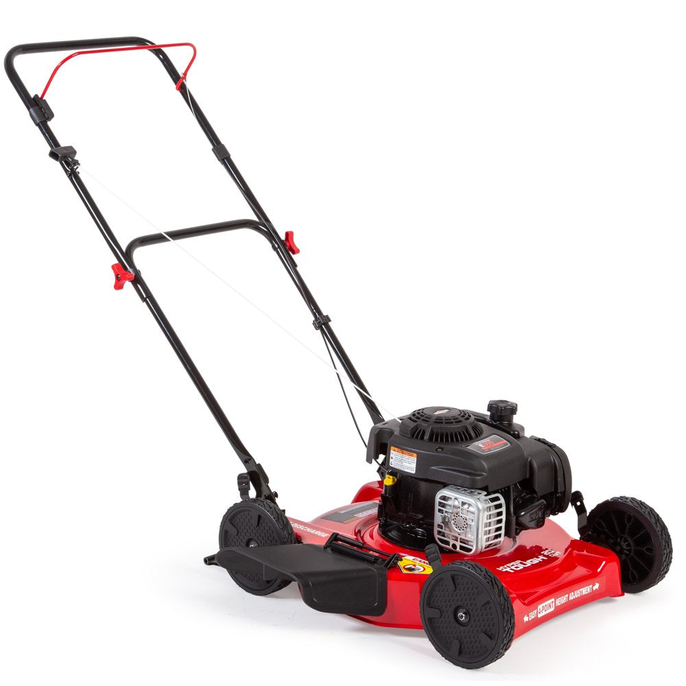 Hyper Tough 20" Gas Push Lawn Mower with 125cc Briggs &amp; Stratton Engine, Prime N Pull Start, 5-Position Height Adjustment