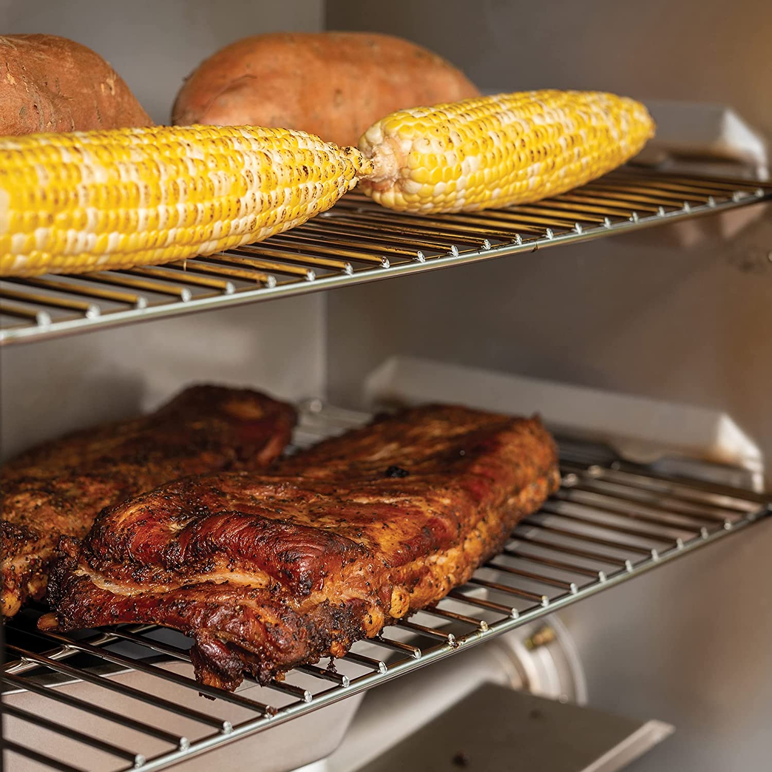 Masterbuilt 40" Digital Electric Smoker with Window &amp; Legs, 4 Racks, Black