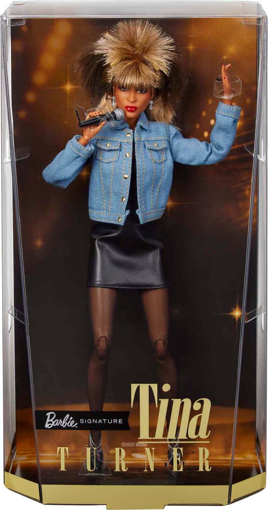 Mattel Barbie Signature Tina Turner Collectible Doll with '90s Outfit &amp; Accessories