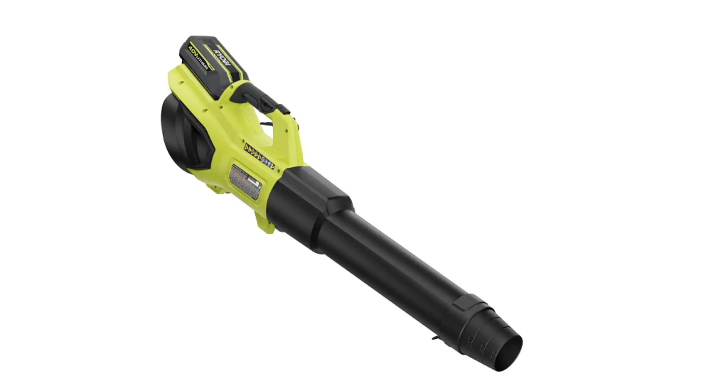 RYOBI 40V HP Brushless Cordless Leaf Blower, 730 CFM, 190 MPH, Includes 2x 4.0 Ah Batteries &amp; Charger, 57 dB Quiet