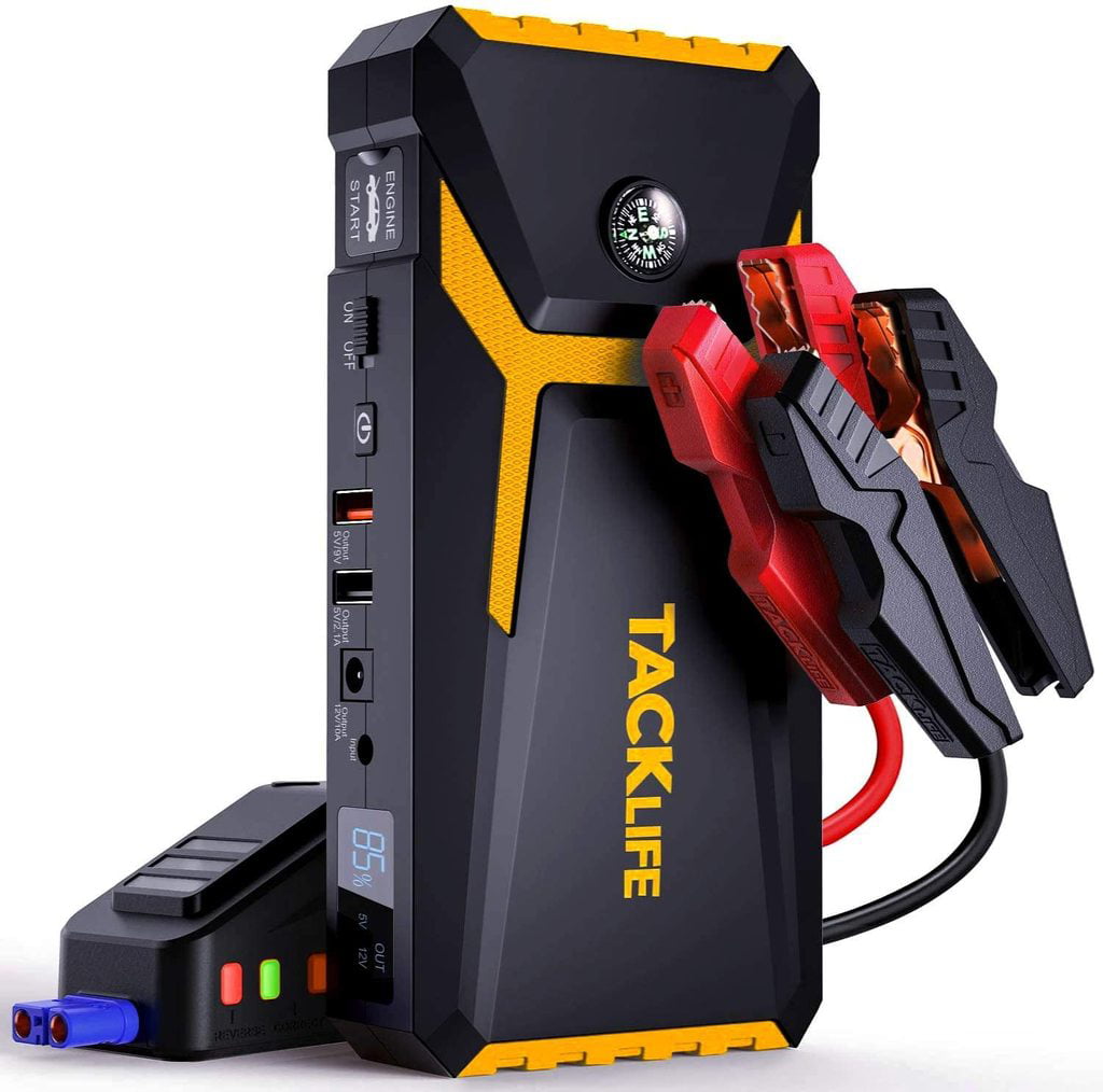 TACKLIFE T8 Car Jump Starter 800A 18000mAh for 7.0L Gas &amp; 5.5L Diesel, 12V Battery Booster with Quick Charge &amp; Safety Features