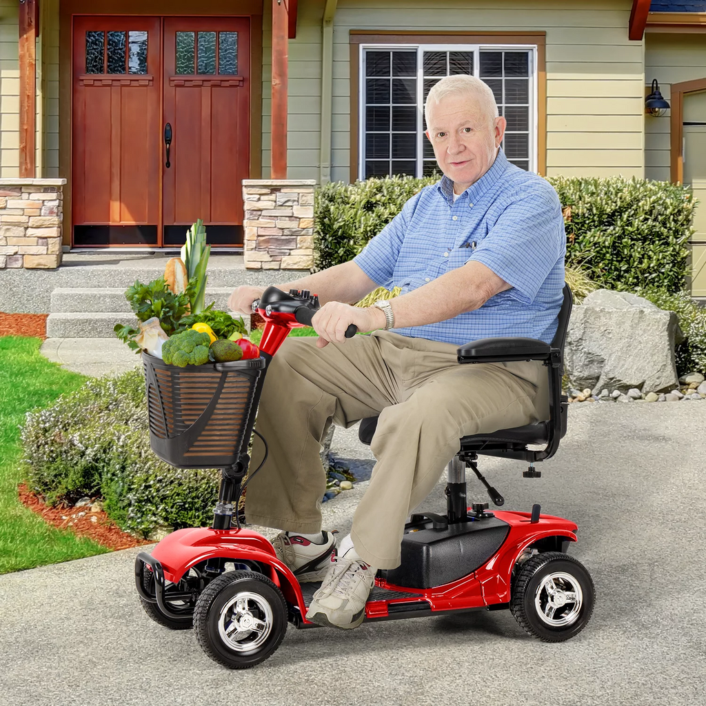 UltraLite Model A898 4-Wheel Mobility Scooter, Portable &amp; Lightweight, 14-Mile Range