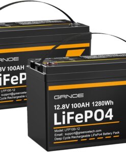 12V 100Ah LiFePO4 Battery Group 31 With Built-in 100A BMS, 1280Wh Lithium Battery with 15000 Deep Cycles