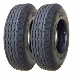 Zeemax Heavy Duty Trailer Tires 8-14.5 14PR Load Range G Set of 2 - 3100 lbs Capacity