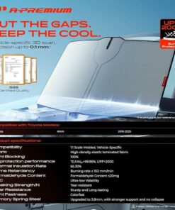 Alternative view of A-Premium Windshield Sun Shade AR1
