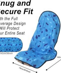 Alternative view of Blue Marbling Car Seat Cover AR26