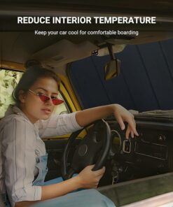Alternative view of Gray Windshield Sun Shade for Toyota AR12