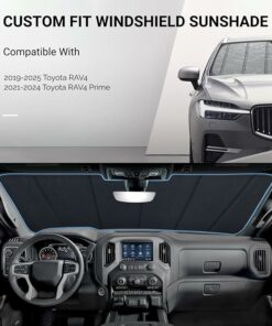 Alternative view of Metallic Silver Windshield Sun Shade for Toyota AR13